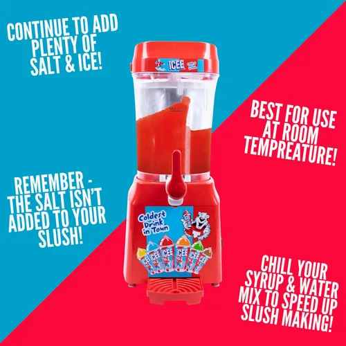 Vista 8 de ICEE Home - Máquina para hacer granizados para encimera, paquete de 4 jarabes ICEE y paquete de 20 vasos de papel y pajitas ICEE. Crea hasta 34