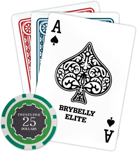 Vista 3 de Brybelly Eclipse, fichas de poker de arcilla compuesta de 14 gramos, paquete de 50 Verde ($25 Green)