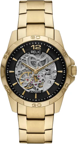 Vista 11 de RELIC by Fossil Men's Automatic Watch with Mechanical Movement and Skeleton Dial