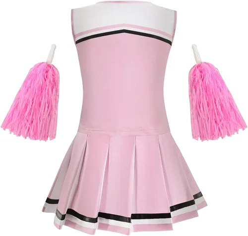 Vista 2 de yolsun - Disfraz de animadora para niñas, de Halloween, lindo uniforme