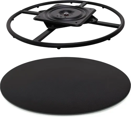 Vista 4 de Kit de base de anillo giratorio para silla reclinable resistente de 24 pulgadas con placa giratoria de 10 pulgadas, mecanismo inferior de piezas