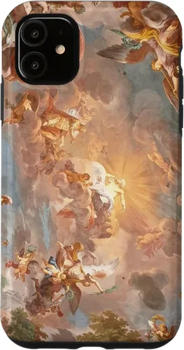 Vista 8 de Funda para iPhone 16, diseño de historia del arte renacentista, diseño de Michelangelo Sky