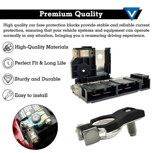 Vista 4 de 24380-3JA1A - Fusible de terminal de batería positivo de actualización, fusible Fuselink con terminal de batería positivo y tuercas, compatible
