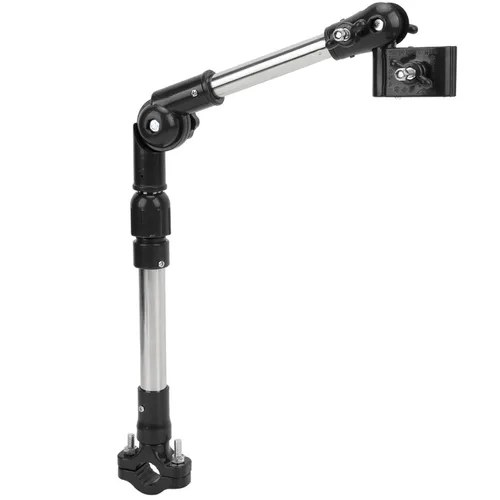 Vista 6 de Soporte de montaje para paraguas, soporte de montaje para sombrilla de bicicleta, conector ajustable de 360°, para manillar, soporte de montaje