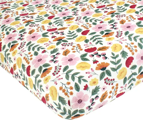 Vista 47 de Hudson Baby Sábana bajera ajustable unisex de algodón para cuna, avión, talla única