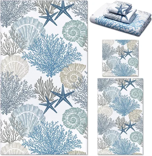Vista 13 de Preboun Juego de 3 toallas de baño navideñas de gnomo, toallas de mano con árbol de Navidad, toallas de baño con copos de nieve de invierno, toallas