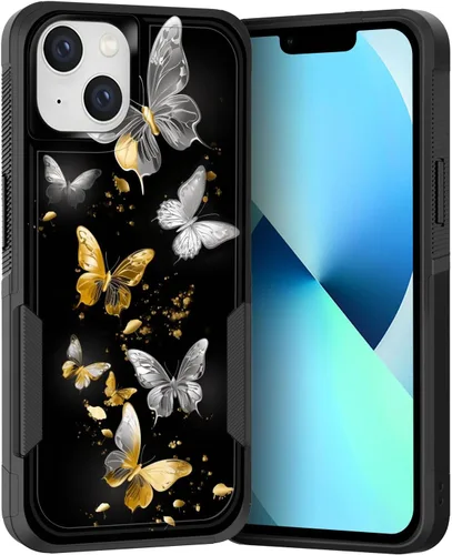 Vista 43 de Funda para iPhone Air, doble capa híbrida resistente resistente a prueba de golpes de policarbonato duro + funda protectora de silicona suave