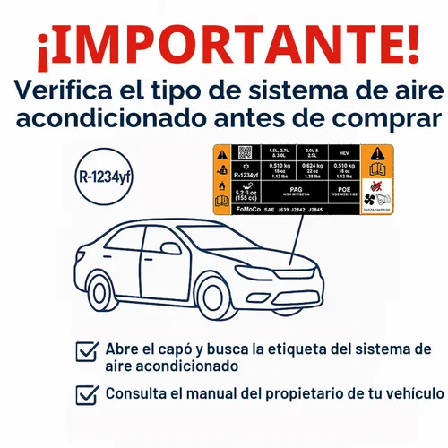 Vista 6 de ZeroR Kit de Reparación para Sistemas de Refrigeración R1234YF AC Máximo Sellado, Máximo Seco y Carga de Aceite