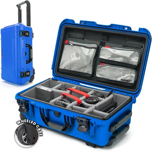 Vista 10 de Nanuk 935 - Maletín rígido impermeable con ruedas vacío Includes Padded Divider and Lid Organizer, Nk-7 Resin Shell, Polyurethane Wheels, Exterior