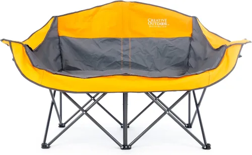 Vista 3 de Creative Outdoor Distributor Silla de campamento de lujo, marco de acero y telas de poliéster, se pliega compacta, bolsa de almacenamiento incluida