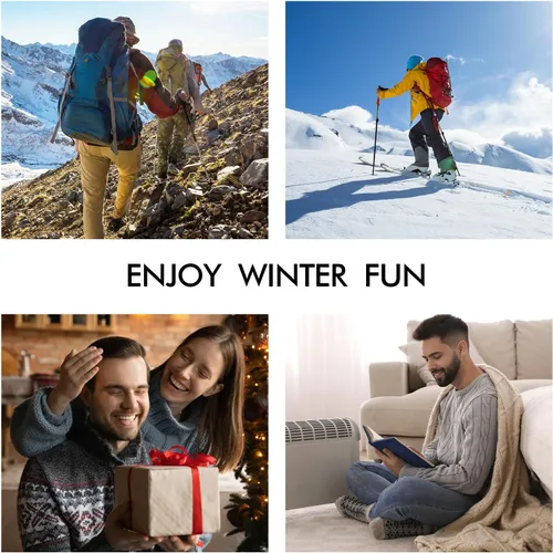 Vista 6 de Calcetines de lana merino para hombre, 6 pares de calcetines acolchados cálidos que absorben la humedad para exteriores, senderismo, trabajo