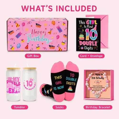 Vista 6 de HAPPYPOP Birthday Gift Basket for Girl - Gifts for 10 13 Year Old Girl, for Daughter, Sister