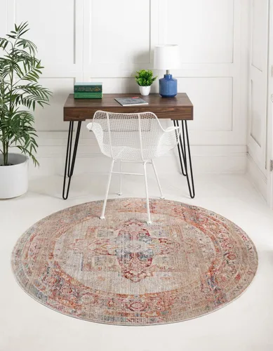 Vista 19 de Unique Loom Noble Collection - Alfombra de área - Victoria (2' 2" x 3' 1" Rectángulo, Gris/Azul)