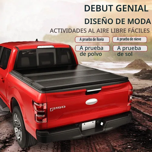 Vista 4 de Hard Tri-Fold Tonneau Cover 2007-2026 Silverado & Sierra 1500 5.8FT