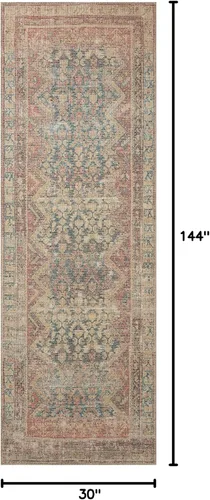 Vista 42 de Loloi Angela Rose Aubrey Collection AUB-02 - Alfombra decorativa de 2 pies 3 pulgadas x 3 pies 9 pulgadas, altura de pelo 0,19 pulgadas, diseño