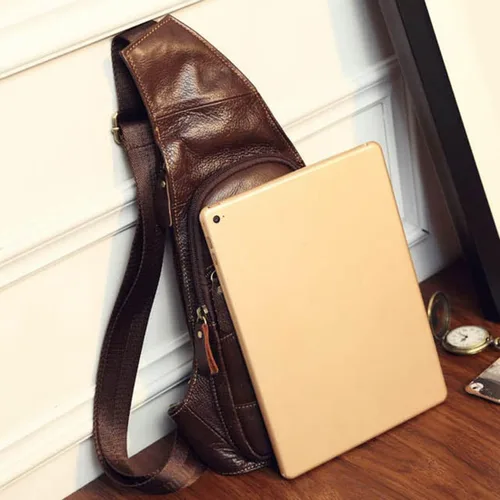 Vista 9 de KPYWZER Mochila de cuero para hombre