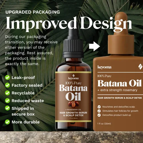 Vista 2 de Keyoma Aceite de batana para el crecimiento del cabello con romero: nutre y desintoxica el cuero cabelludo para un cabello más grueso, más fuerte