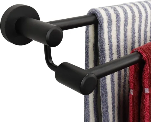 Vista 8 de TocTen Barra Doble para Toallas de Baño - Toallero de Acero Inoxidable SUS304 Reforzado para Baño, Accesorios de Baño Barra Doble para Toallas