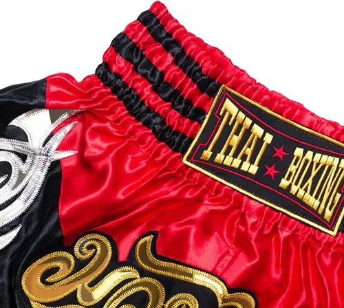 Vista 3 de Retro Muay Thai Shorts for Men Women Boxing Kickboxing High Grade MMA Fight Clothing Training Workout Trunks