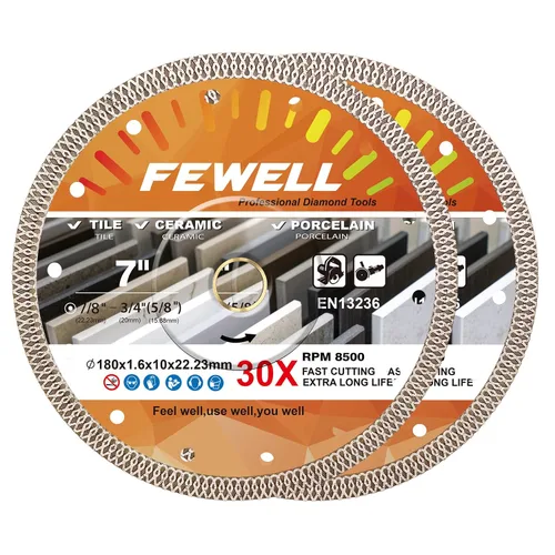 Vista 15 de FEWELL Hoja fina estupenda de la teja del diamante de la porcelana de 4 pulgadas 3 unids/lote para cortar azulejos de porcelana de cerámica