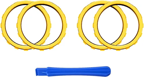 Vista 3 de eXtremeRate Anillos de acento personalizados de oro cromado para eXtremeRate ASR versión Shell para controlador Xbox Series XS, accesorios