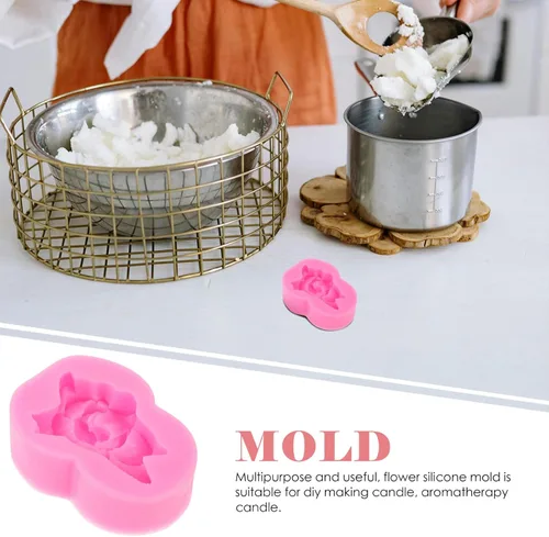 Vista 4 de EXCEART Diy Candle - Molde de aromaterapia hecho a mano, kit de velas de flores de rosa