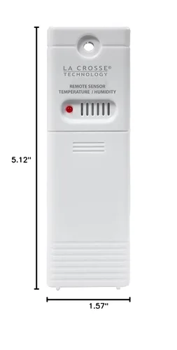 Vista 7 de La Crosse Technology Sensor inalámbrico de temperatura y humedad para exteriores, montado en la pared, preciso, resistente a la intemperie, amplio
