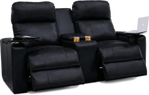 Vista 12 de Seatcraft Octavius - Sofá marrón con asiento de cine en casa con mesa