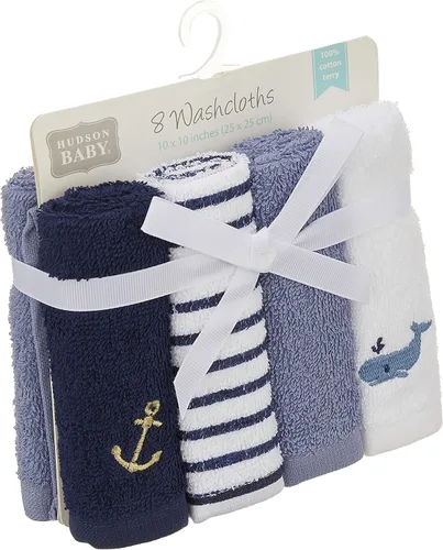 Vista 2 de Hudson Baby Paños unisex de algodón súper suave para bebé, ancla, talla única