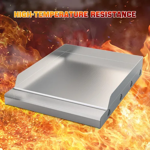 Vista 4 de Onlyfire Parrilla de cocina de acero inoxidable para barbacoa, parrilla universal con parte superior plana para la mayoría de parrillas