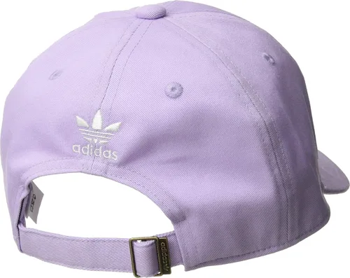 Vista 3 de Gorra Adidas Originals modelo Relaxed Plus, de mujer, con correa ajustable, talla única , Brillo moradoblanco.