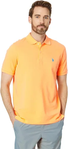 Vista 48 de Polo de piqué de algodón sólido para hombre con pequeño Pony Gris jaspeado