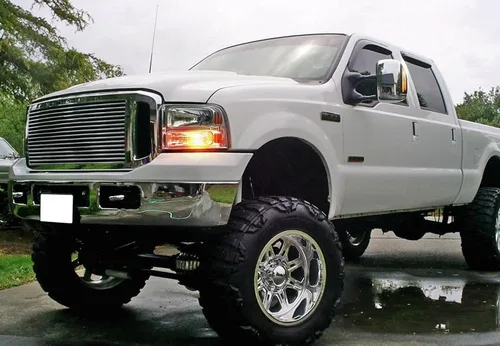 Vista 4 de iJDMTOY Switchback - Lámparas marcadoras LED de espejo lateral compatibles con Ford F250 F350 Superduty 2003-2007, Ford Excursion 2000-2005, (2)