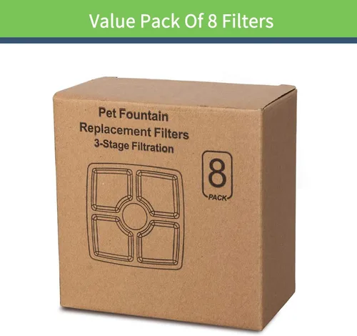 Vista 7 de Lmpyf Paquete de 8 filtros cuadrados para fuente de gato, compatibles con fuentes de flores de mascotas de 2.5 L, resina de intercambio iónico