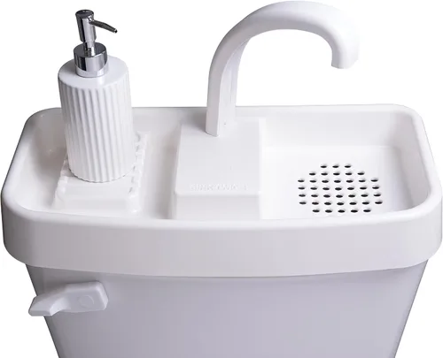 Vista 2 de Lavabo para Tanque de Inodoro para Tanques de 15.25" - 16.8" (Medido con la Tapa Quitada)
