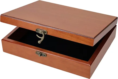Vista 9 de WE Games Old World Wooden Keepsake Box Teñido en negro