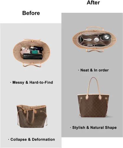 Vista 7 de ETTP Organizador de bolso para bolsos, inserto organizador de bolsa de fieltro, organizador de bolso, compatible con Neverful Speedy y más, 6