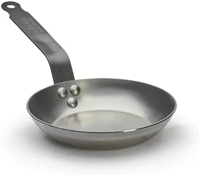 Vista 3 de De Buyer - 5110.18 - Estufa 'Carbon Plus' Round Lyonnaise Cup - Pluma de cola remachada - Hoja de acero blanco diámetro 7.1 in