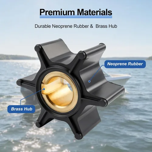 Vista 6 de Impulsor de bomba de agua 763735 para Jonshon Evinrude 1.2-6 HP Impulsor de bomba 763735