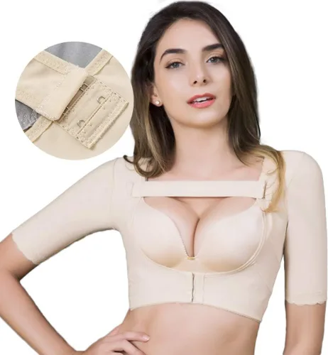 Vista 2 de Exceart - Chaleco moldeador de pecho ajustable para mujer talla M color negro 2XL Beige