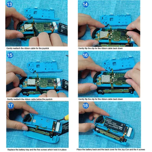 Vista 7 de Veanic Paquete de 2 palillos analógicos de repuesto Joycon Joystick Drift Fix para Nintendo Switch Switch OLED Nintendo Switch Lite Joy-Con