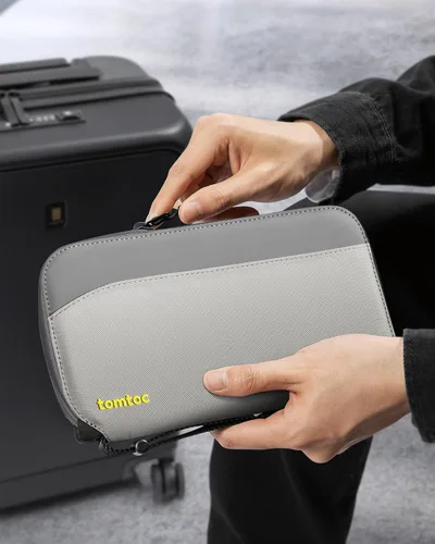 Vista 7 de Carteras para pasaporte T03, Gris, Cartera Rfid