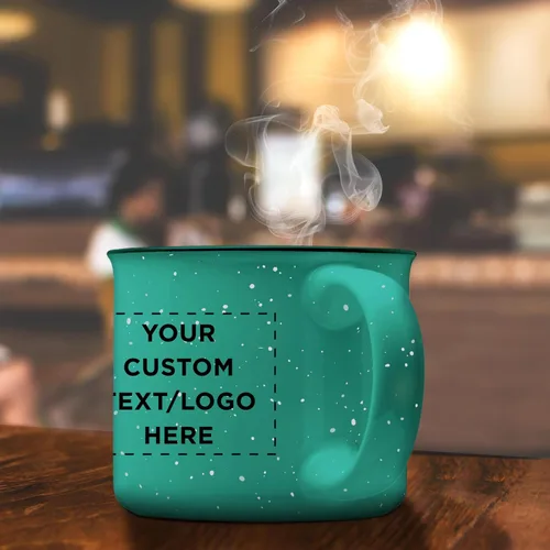 Vista 8 de DISCOUNT PROMOS Juego de 100 tazas de café personalizadas de cerámica para fogata, 13 onzas, paquete personalizado a granel, perfecto para té