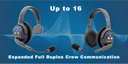 Vista 2 de Eartec Ultralite PRO16 - Sistema de auriculares de intercomunicación inalámbricos para 2 usuarios, largo alcance 1/2 milla, dúplex completo manos
