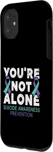 Vista 2 de Funda de concienciación para la prevención del suicidio de la depresión para iPhone 11 You're Not Alone
