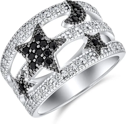 Vista 2 de Bling Jewelry - Anillo para mujer, chapado en plata