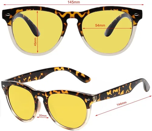 Vista 2 de Night Vision Driving Glasses Anti Glare Polarized Night Yellow Driving Sunglasses Men and Women