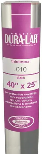Vista 18 de Grafix Dura-Lar Película, 0.002 in, Plata, 54 in x 12 ft