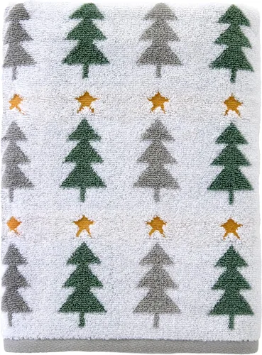 Vista 18 de SKL Home Toalla de baño de Navidad/Winter Fair Isle, color rojo