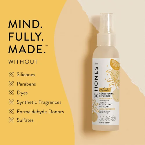 Vista 5 de The Honest Company Acondicionador de vainilla cítrica + paquete desenredante acondicionador (10 onzas líquidas, 4 onzas líquidas) Derivado
